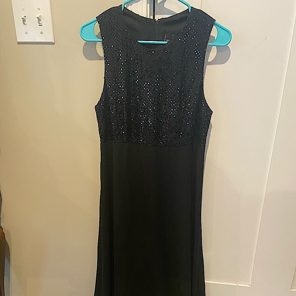 Vintage Black Sequin Molly Malloy Evening Dress